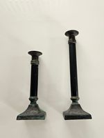 2 Kerzenständer aus Metall im römischen / antiken Stil