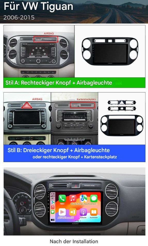 Lettore multimediale & Streamer: VW Tiguan 2006–2016 / Golf Plus Multimedia Android System – Nuovo e nell'imballaggio originale da Chur venduto da shop.chur 6