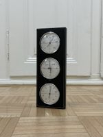 Schlichte vintage Wetterstation Gischard Leder Barometer