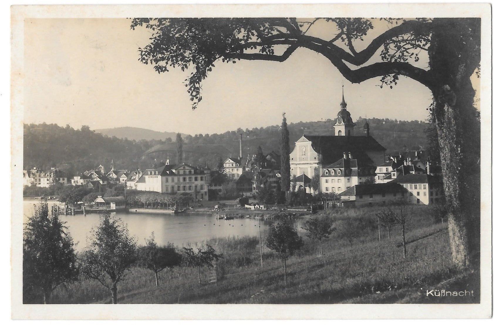 Cartoline postali: Küssnacht am Rigi Teilansicht – Usato da Olten venduto da clotaldi