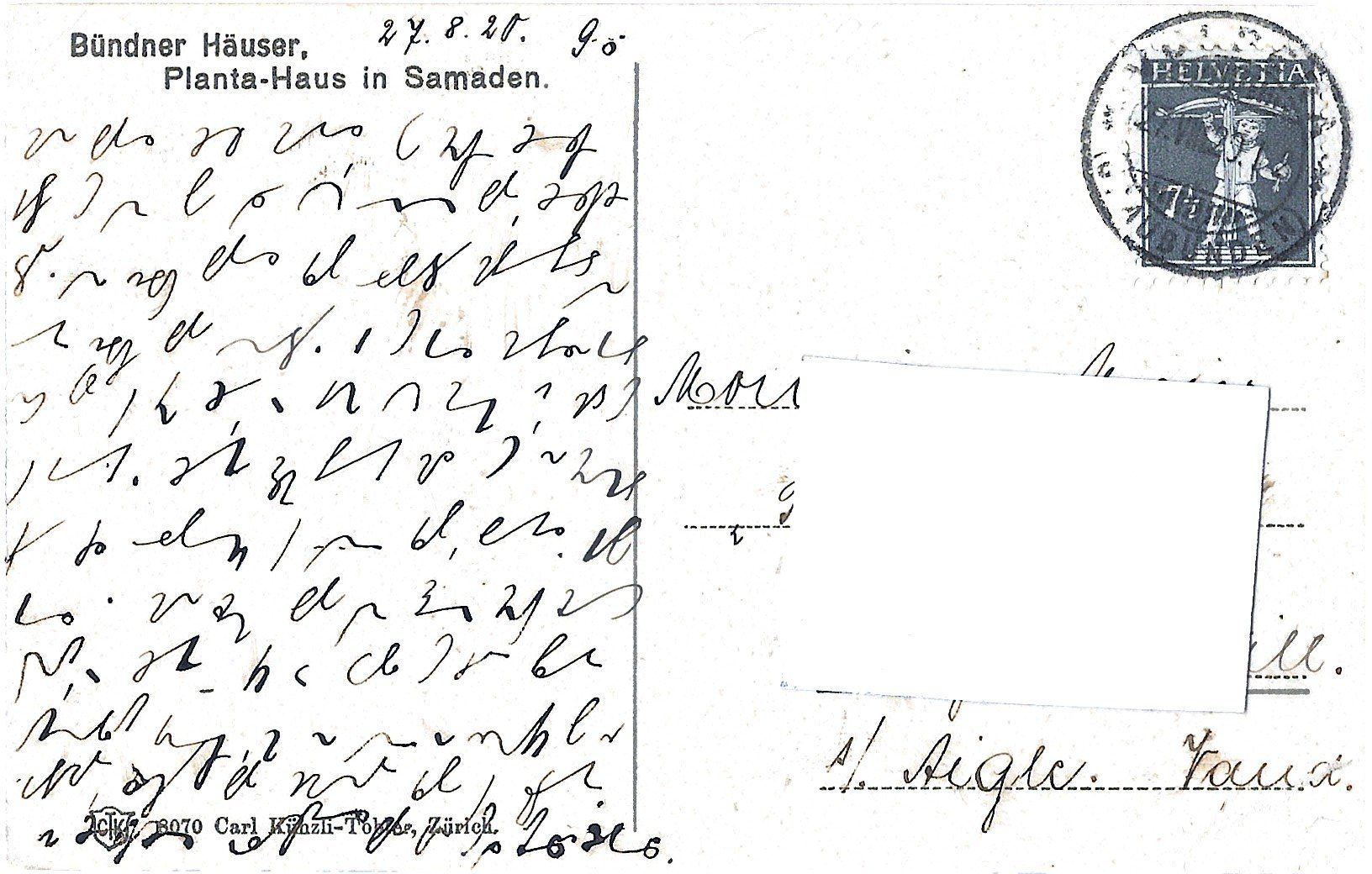 Cartoline postali: Bündner  Häuser,  Planta - Haus  in  Samaden. – Usato da Bütschwil venduto da Jackson1A 1