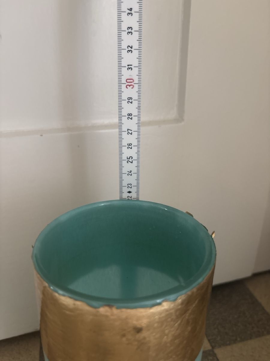Vasen & Gefässe: Vase turkise mit Goldrand  – Gebraucht aus Basel von FannySt 1