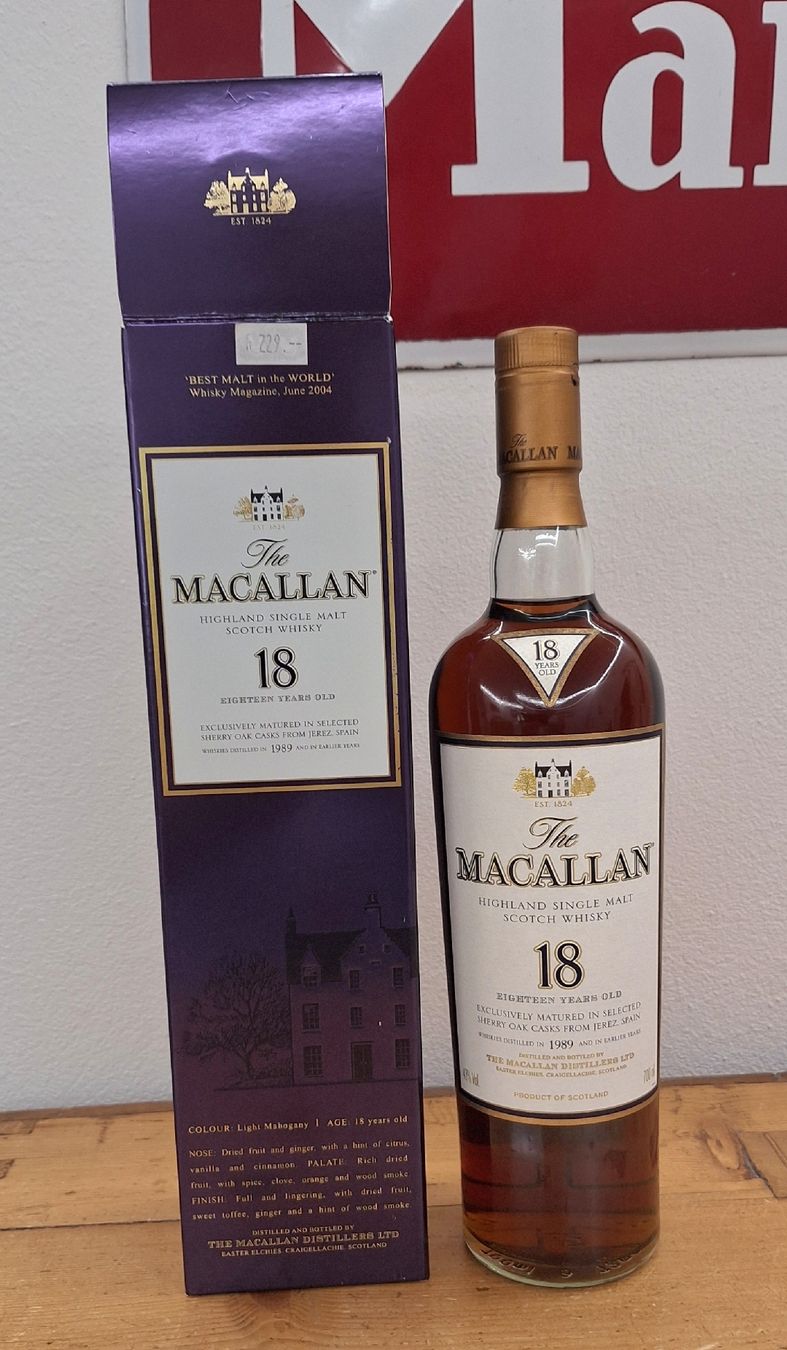 Macallan Bevande alcoliche: Macallan Single Malt 1989 / 18 Japan Release – Nuovo e nell'imballaggio originale da Aarberg venduto da Lemaxslahs