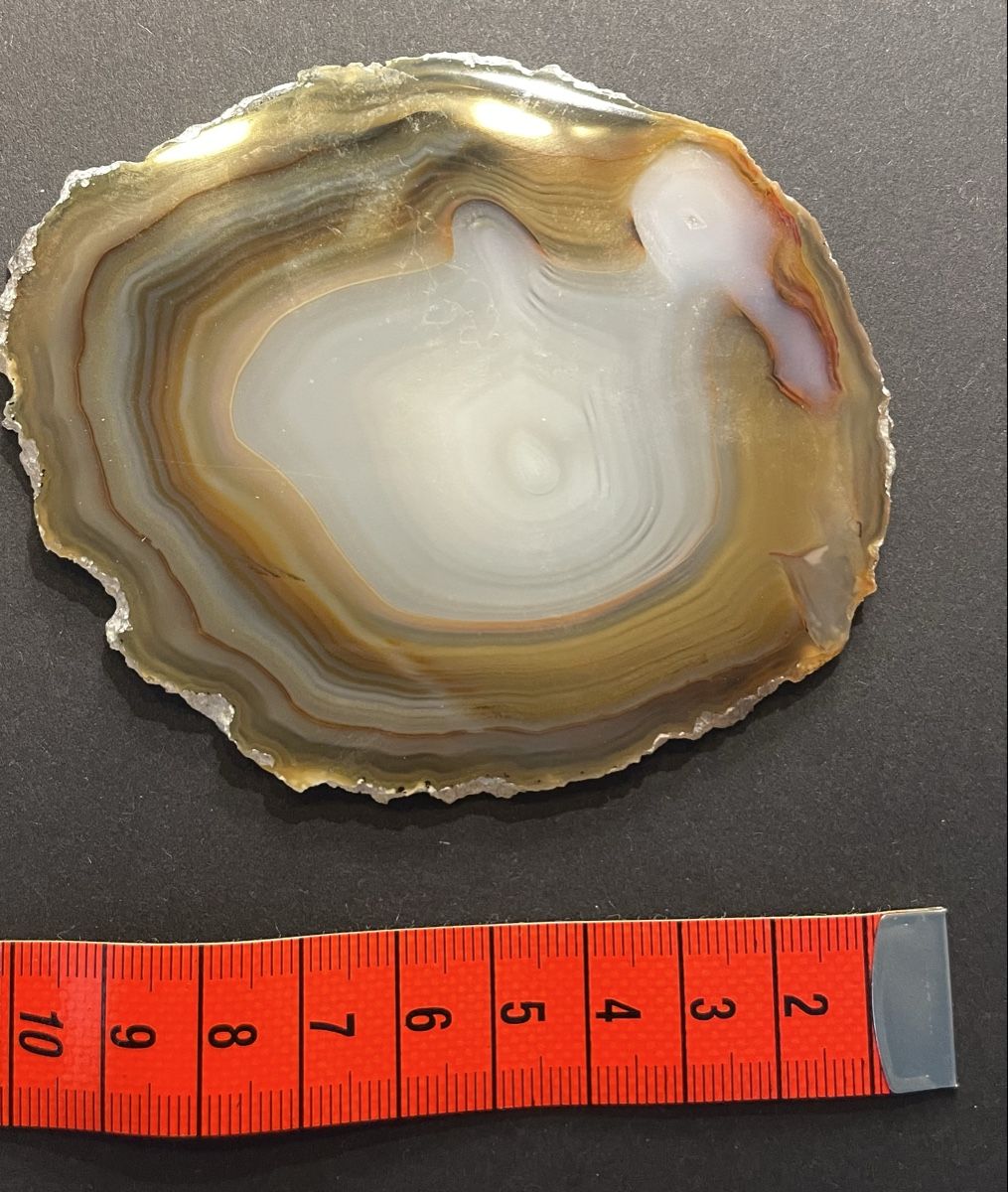 Minerali & Pietre curative: Agate slice decorative item, natural stone, 8.6cm, 86g – Usato da Zürich venduto da anton.schumann