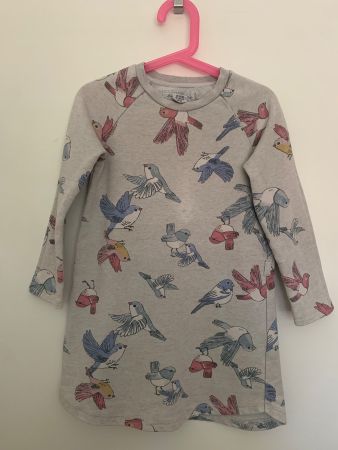 H&M Kleid mit vogel motiv Gr.110/116