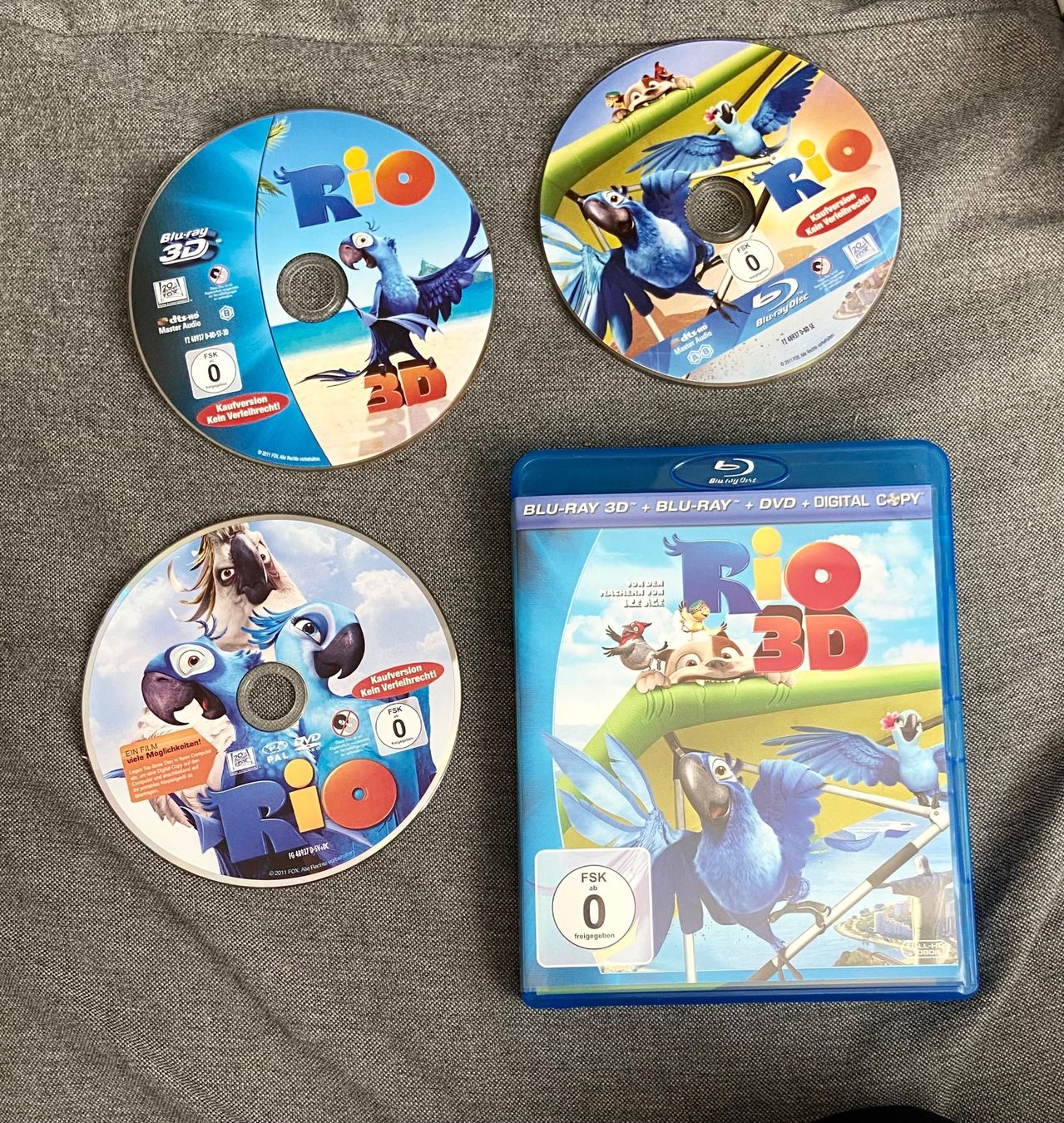 Tutti i DVDs: Rio 3D Blu-ray + DVD • Top Zustand – Usato da Luzern venduto da Lycka 2