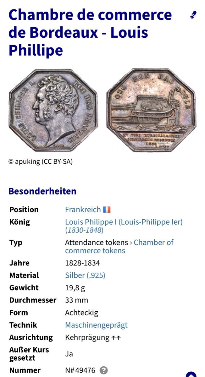 Medaglie: Medaille Louis Philippe 1er 1834  – Usato da Zürich venduto da daki81 2