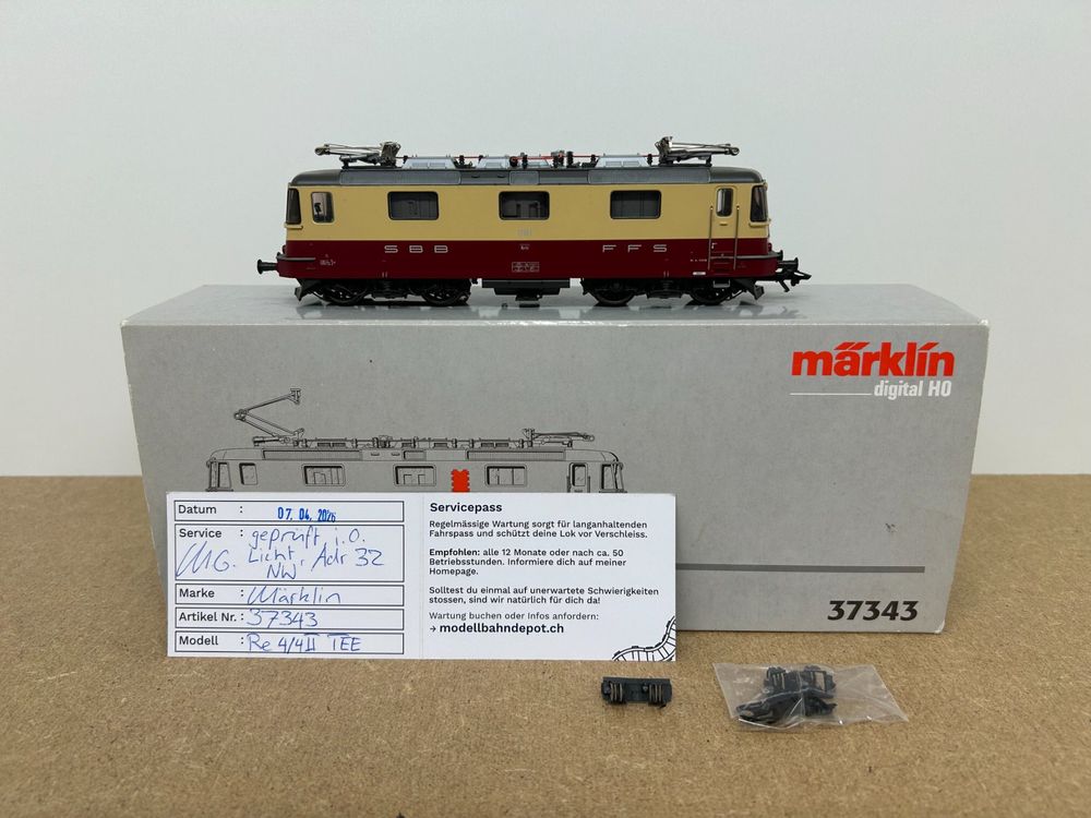 Märklin H0 GEPRÜFT 37343 Re 4/4 II TEE E-Lok digital (Neu (gemäss ...