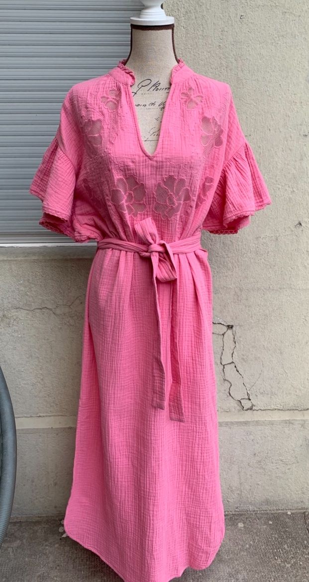 Vestiti: Splendide robe rose SISSEL EDELBO style caftan chic neuf t.S – Nuovo (secondo la descrizione) da Martigny venduto da only__you 1