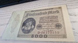Alte Geldschein 5000 Mark Reichbanknote von 1923! Perfekt!