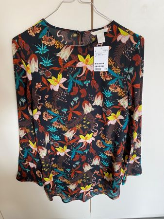Tunika Bluse H&M 34 Blumen NEU