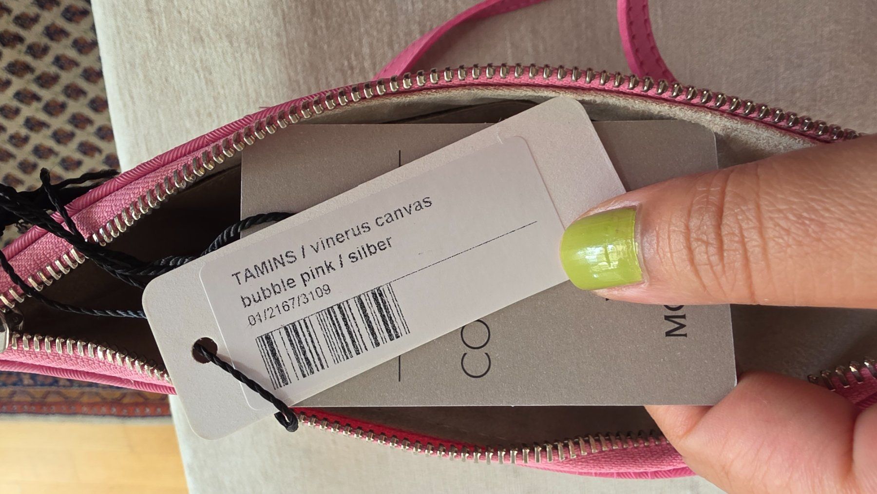 Maison Mollerus Borse da donna: Tasche TAMINS vinerus canvas bubble pink / silber – Nuovo e nell'imballaggio originale da Gränichen venduto da Namchii 2