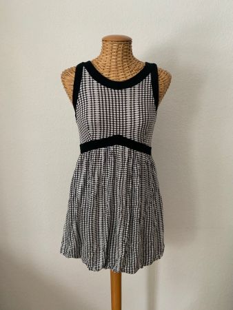 MANGO - Kleid schwarz-weiss S