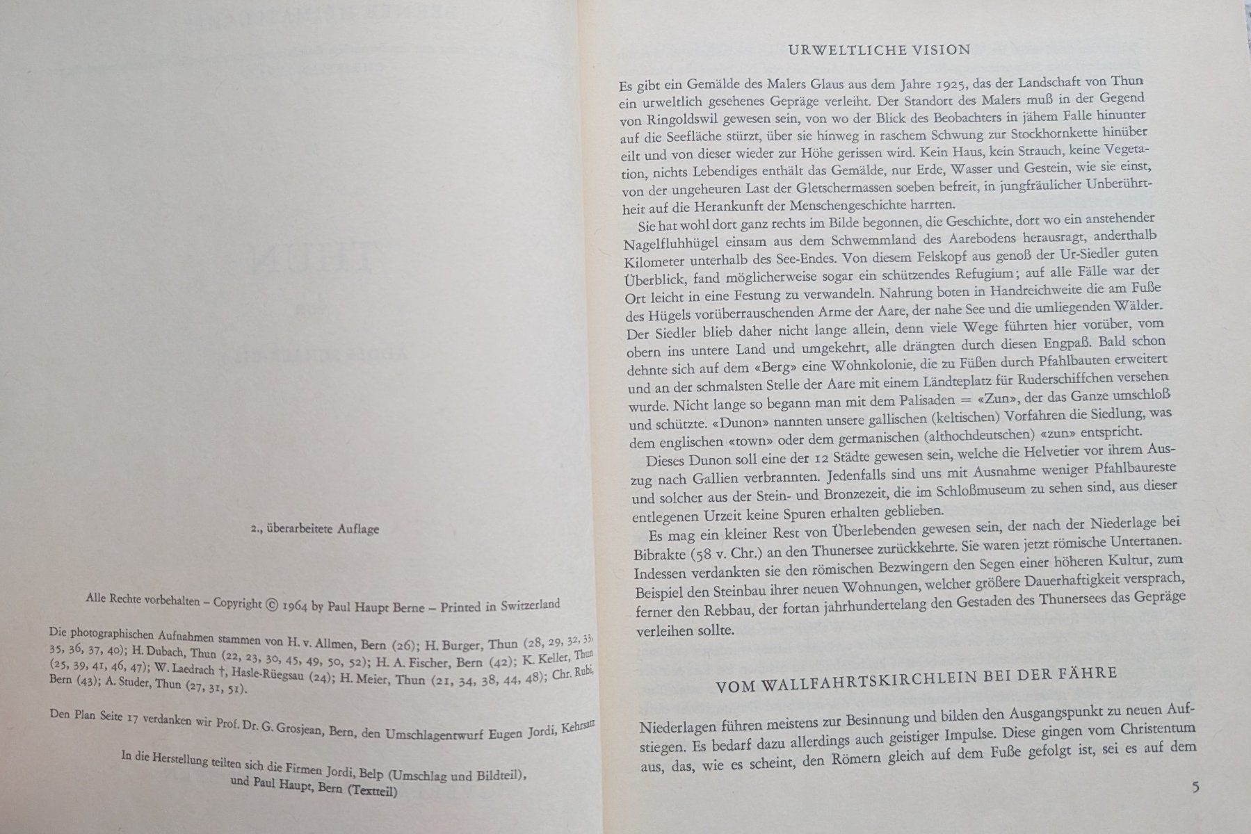 Libri: Berner Heimatbücher, Thun, von Adolf Schaer-Ris – Usato da Eschenbach LU venduto da Holiday1 3