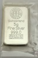 Silberbarren 5 g argent 999.0 Argor S.A neuf 