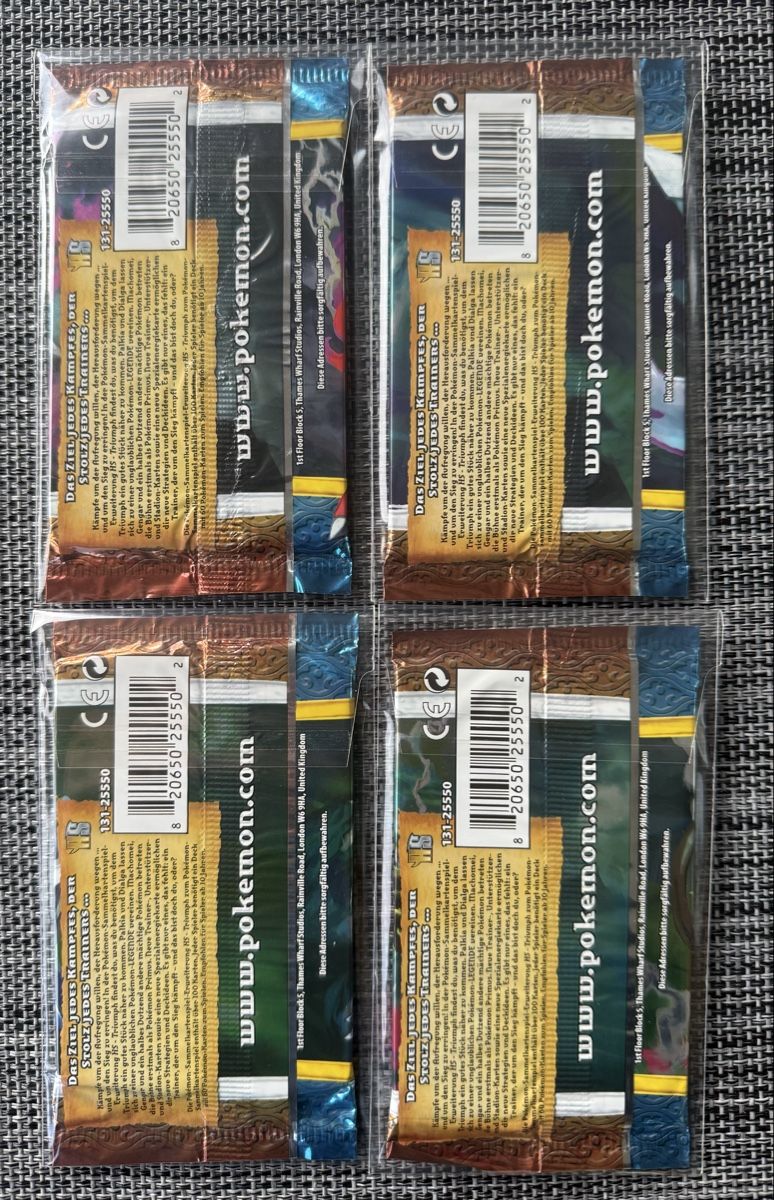 Pokémon Carte collezionabili: Pokemon 4x HS Triumphant Booster – Nuovo e nell'imballaggio originale da Zürich venduto da Cardimon 1