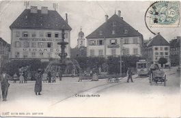CHAUX - de - FONDS, le POD, un attelage et belle animation