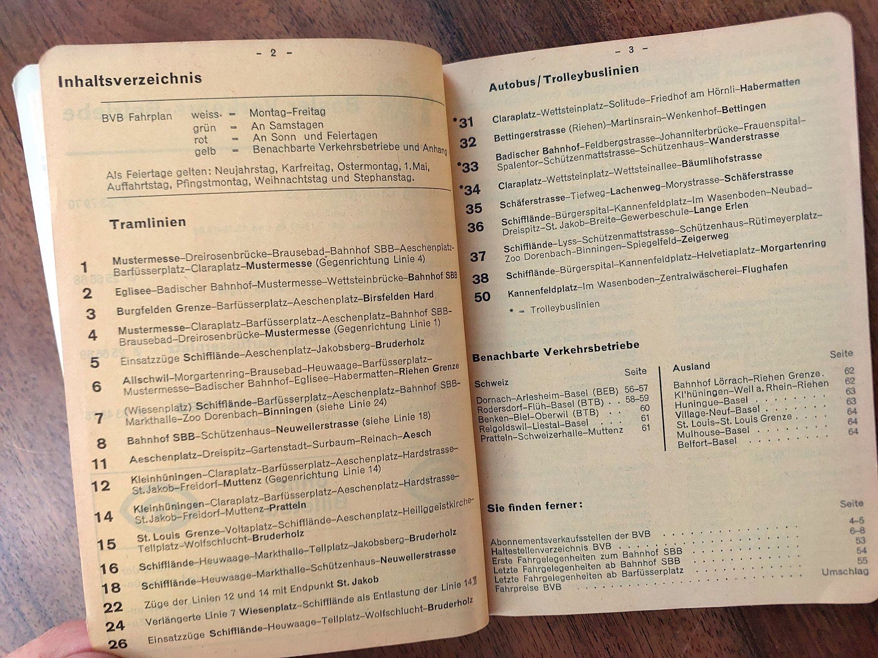 Libri: BVB Fahrplan 1972/73 – Usato da Schönenwerd venduto da Steidi 2