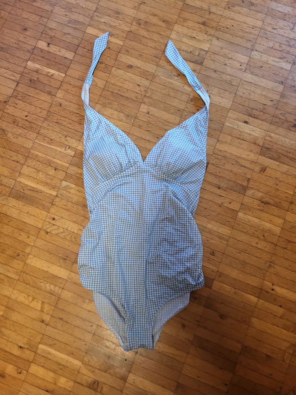 Maillots de bain & Bikinis: Schwangerschafts-Badekleid Karomuster weiss-blau – D'occasion à Winterthur par BOU002