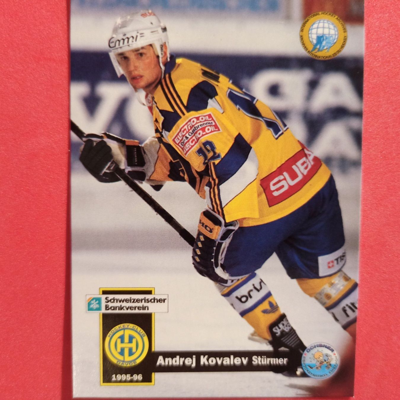 Carte collezionabili: Andrej Kovalev - HCD - 1995/96 – Usato da Dübendorf venduto da kb86_MOVIE