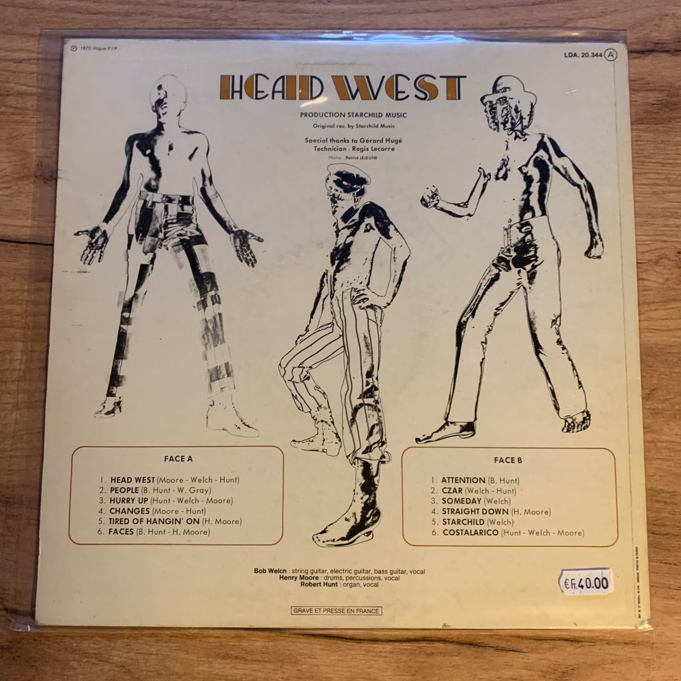 Dischi in vinile: BOB WELCH WITH HEAD WEST...OG FR... VG++/VG+ – Usato da Gals venduto da Diskopatshop 1
