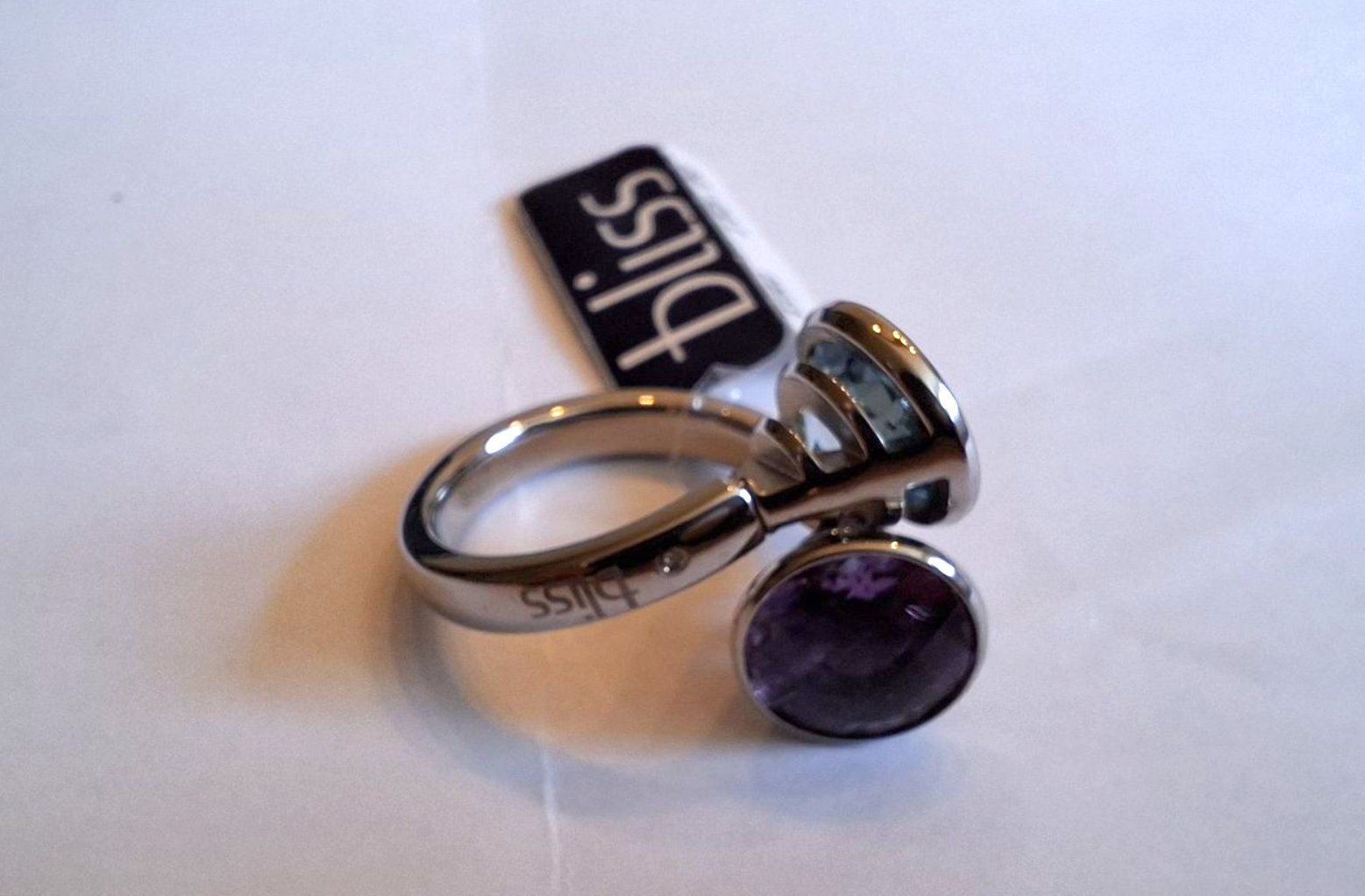 Ringe: *NEU" OVP - Luxus Ring Edelstahl mit 2 Premium-Steinen – Neu (gemäss Beschreibung) aus Bremgarten AG von nullpunktnull 2