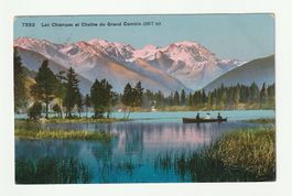 AK Lac Champex et Chaine du Grand Combin gelaufen 1912