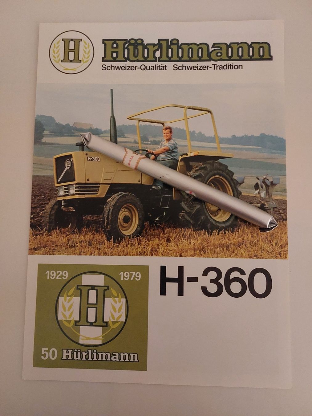 Hürlimann Trattori: Prospekt Traktor Hürlimann H 360 – Usato da Schenkon venduto da Elbarto007