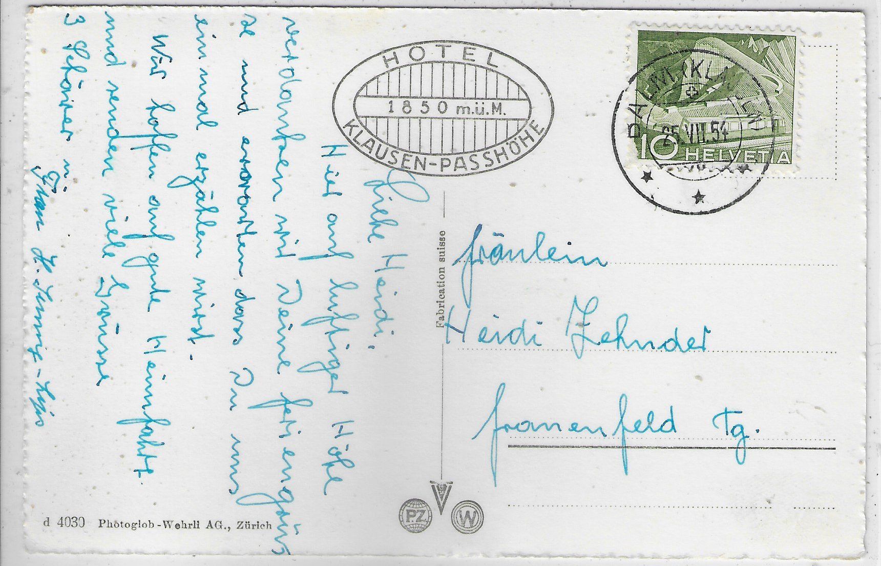 Cartoline postali: Panorama Klausenstrasse – Usato da Ettingen venduto da Kartenplanet 1
