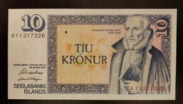 Island 10 Kronur 1961 Serie A UNC