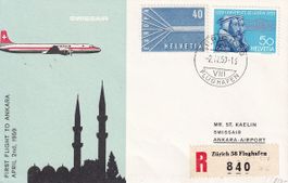 Erstflug Swissair Zürich - Ankara 1959