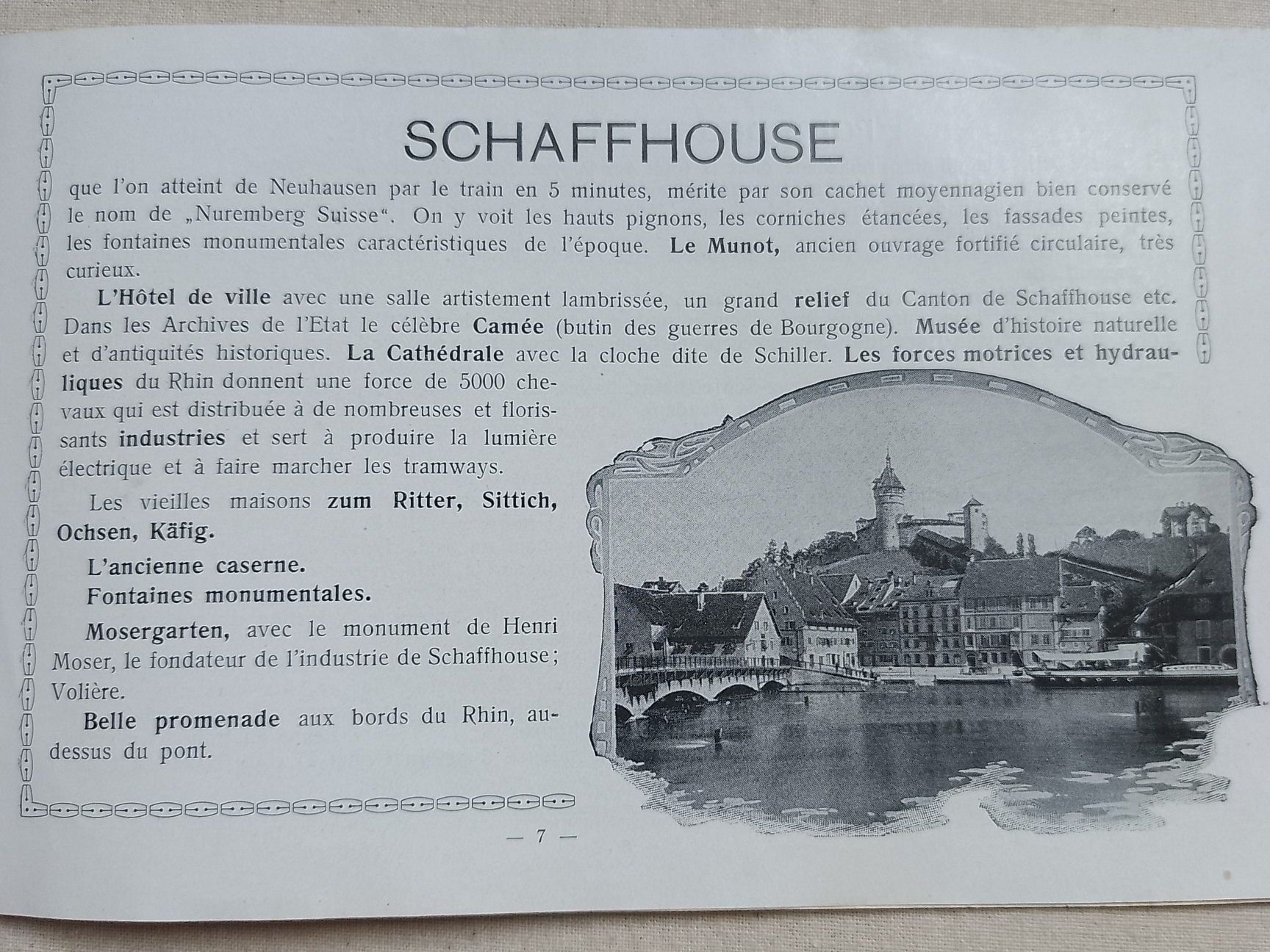 Dokumente: Neuhausen à la chûte du Rhin. – Gebraucht aus Sorengo von 74in 5