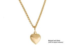 Herz Echtgold mit Kette s925