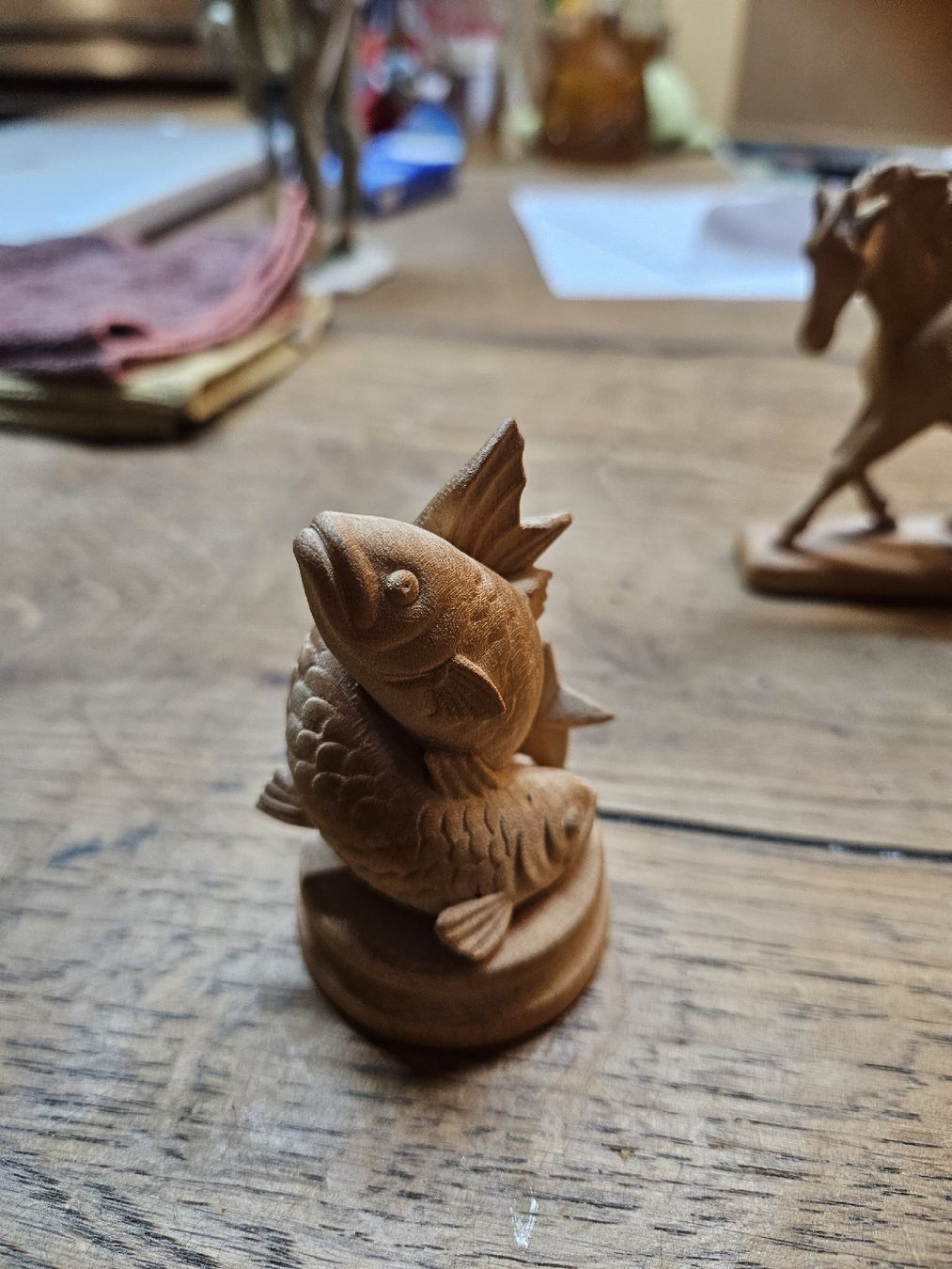 Figuren: 3 Hand geschnitzte Holz figuren (i1) – Gebraucht aus Rorschach von TimelessTrading 1