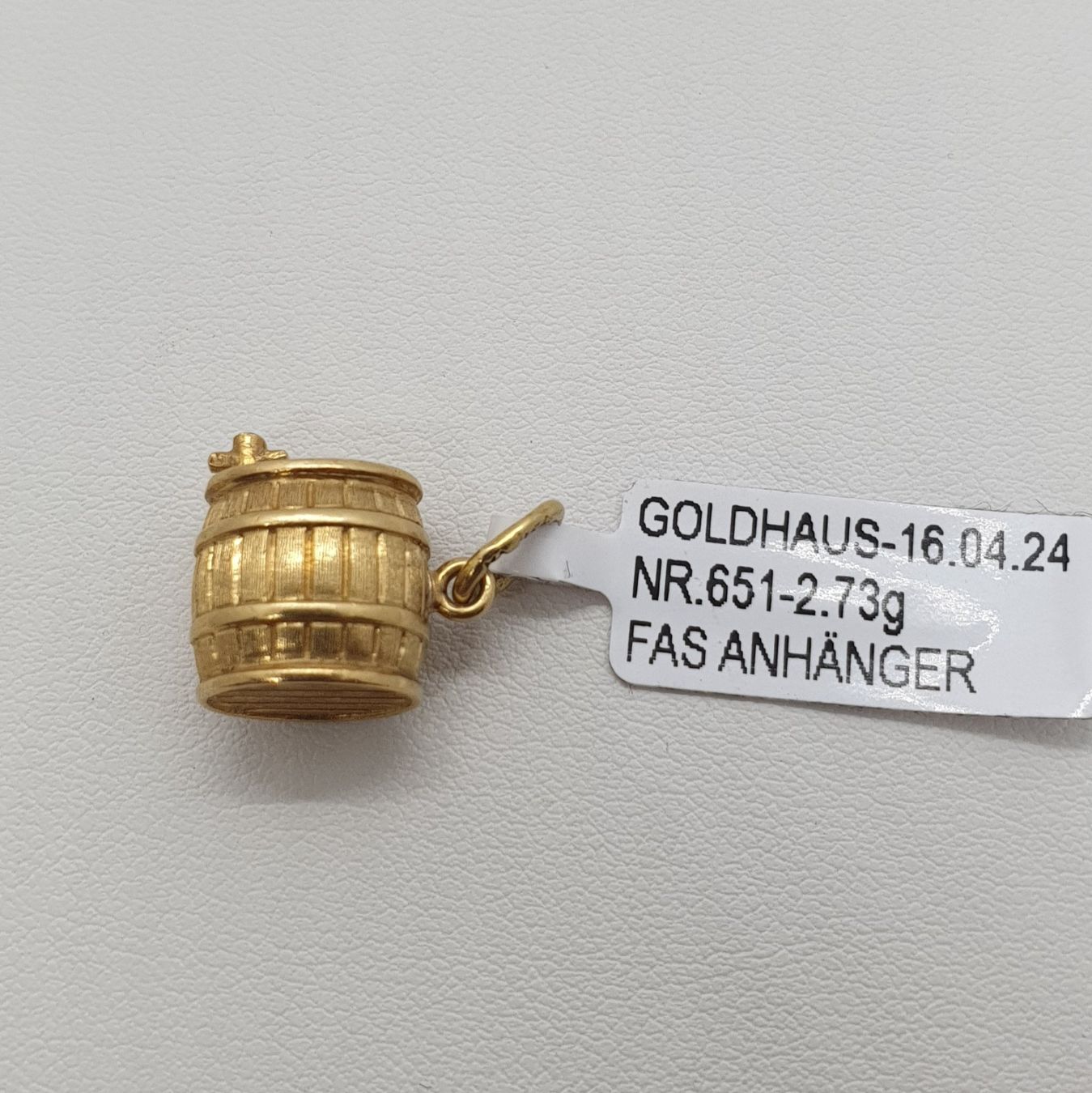 Ciondoli: Echt 18K Gold - Fass Anhänger – Usato da Luzern venduto da Luzern-Goldhaus 2
