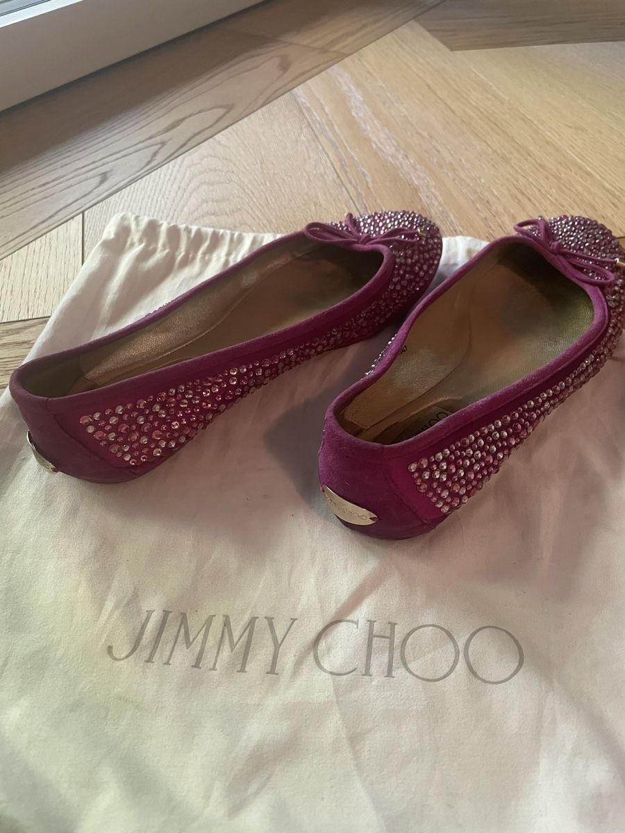 Jimmy Choo Scarpe da donna: Jimmy Choo pink ballerinas size 38.5 – Usato da Zürich venduto da Fredsgaard 1