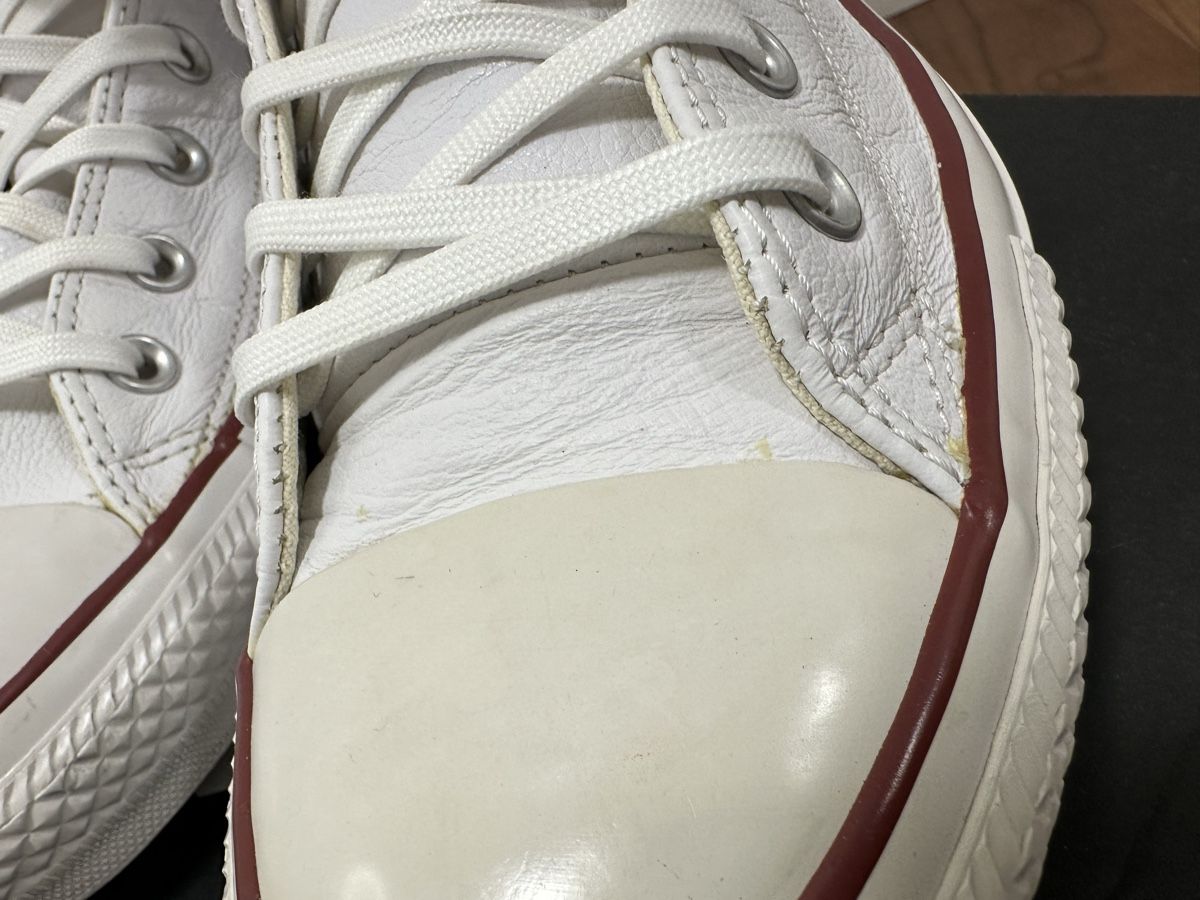 Converse Scarpe da uomo: Converse All Star Leder High Weiss Gr. 45 Top – Usato da Dietikon venduto da Faarai 7