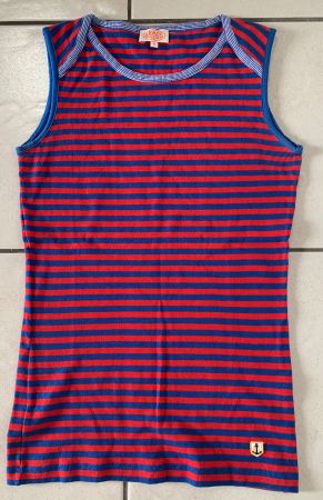 ARMANI -  Shirt Rot Blau Gestreift Top Gr. S Sommer ☀️
