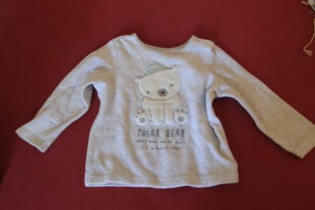 Weihnachtspullover Plüsch, Grösse 86