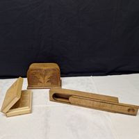 Versand möglich! Schreibtisch Utensilien Holz, Deko
