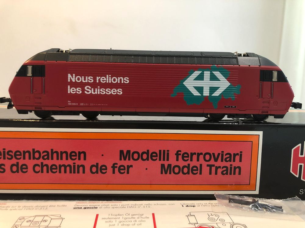 HAG H0 - 070 - Locomotive électrique - Re 460 argent '150