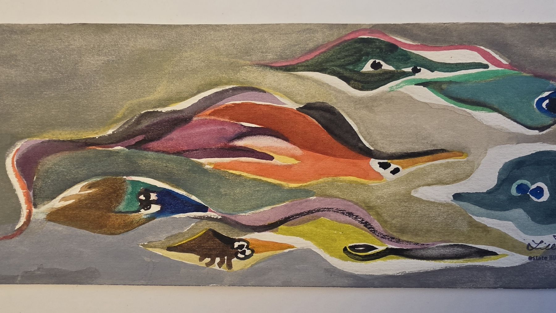 Gemälde: Lill Tschudi Original,  23cmx9cm – Gebraucht aus Emmenbrücke von Kunstankaufverkauf 3