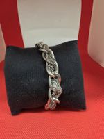 Armband silberfarben grob geflochten guter Zustand