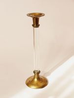 Vintage Kerzenständer Messing & Acryl – Hollywood Regency