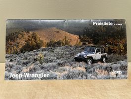 Jeep Wrangler 2003 Preisliste 2.4L & 4.0L