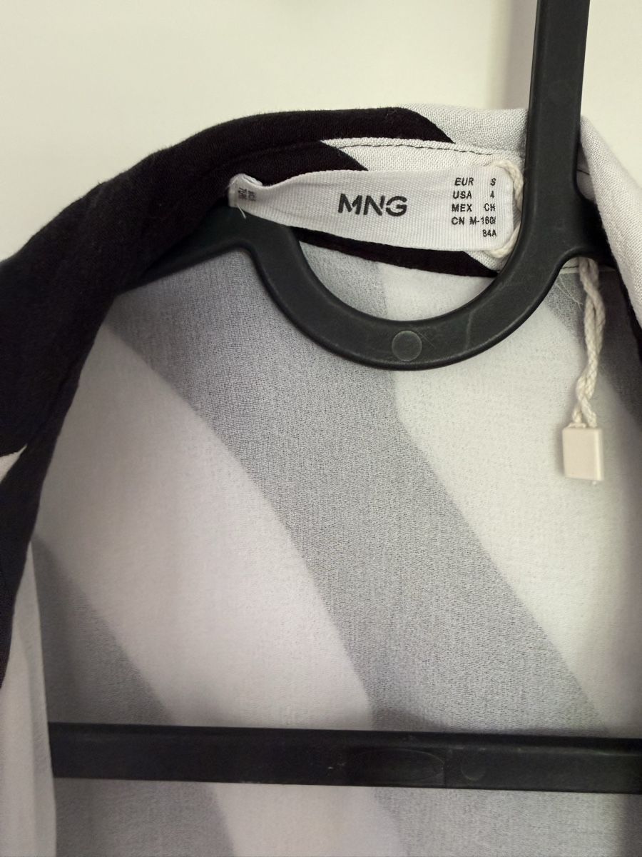 Mango Vestiti: Chemise longue Mango rayures noir blanc taille S – Nuovo (secondo la descrizione) da Genève venduto da acr_88hl 1