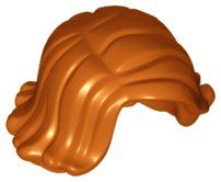 Lego Haare  halblang, Seitenscheitel (20877) dark orange