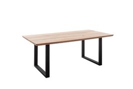 Tisch PALAIS Wildeiche massiv 160 x 90 cm U Füsse schwarz