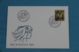 PTT, FDC, Pro Juventute, Kinder, 24.11.1989