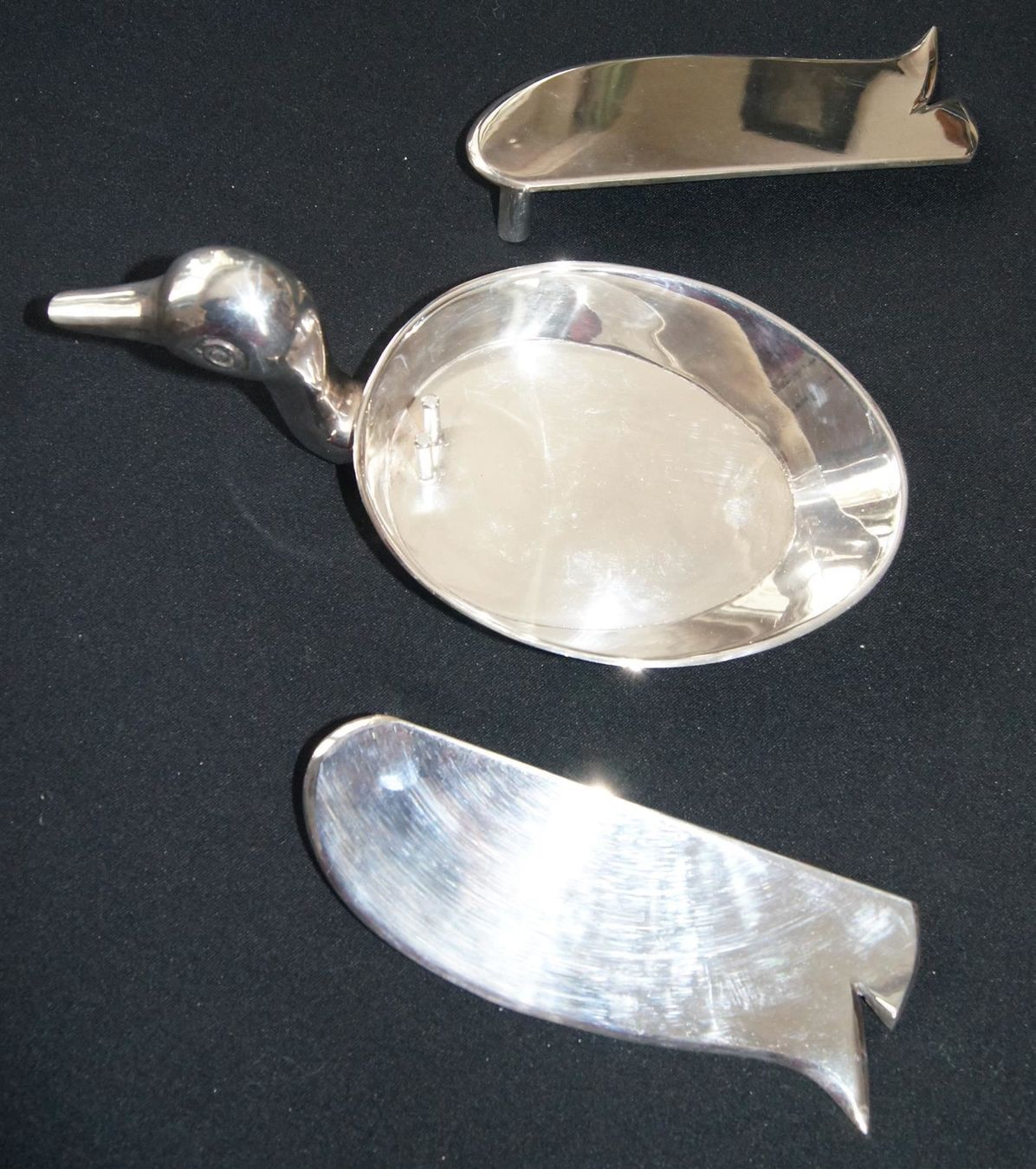 Tutte le decorazioni: Silber-Ente, Tisch-Ente als BLICKFANG – Nuovo e nell'imballaggio originale da Geroldswil venduto da ARTEFACTO 2